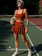 Burnt Orange Tennis Skirt Maroon