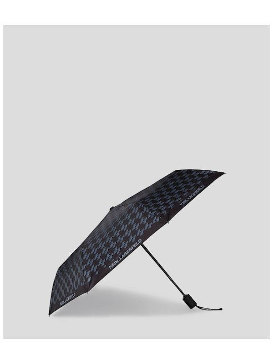 Karl Lagerfeld Automatic Windproof Compact Black Rain Umbrella