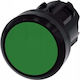 Siemens Pushbutton 22mm Round Plastic Green Flat Non Self-locking By Pressing 3su1000-0aa40-0aa0