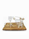 Best Man Set Wooden / Crystal 3pcs