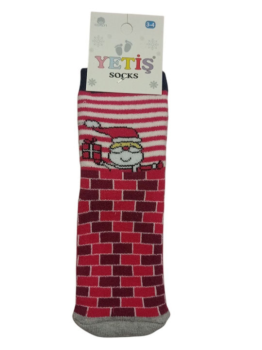 Yetis socks Παιδικές Κάλτσες Αντιολισθητικές Κοκκινο