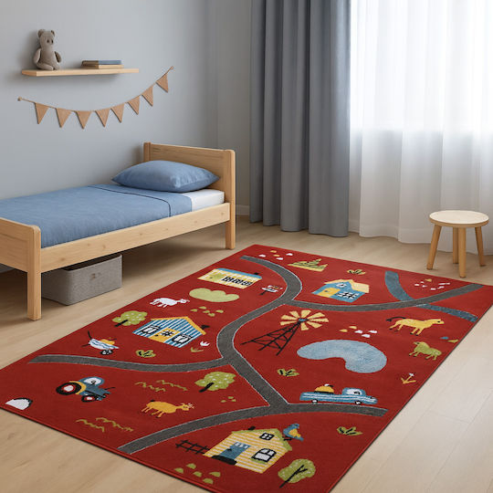 Saray Home Детско килимче Червен 80x150см Saray Home Детско килимче Червен 80x150см