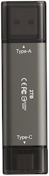 TeamGroup 1.0TB USB 3.2 SSD USB-A & USB-C Μαύρο TeamGroup 1.0TB USB 3.2 SSD USB-A & USB-C Μαύρο