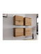 Venenou 143 Wandmontierter Wohnzimmer Schrank aus Spanplatte Eiche Wotan 100x30x100cm