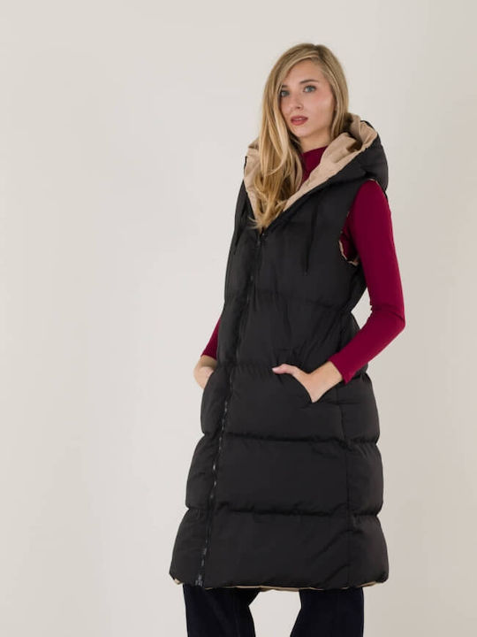 Obi Αμάνικο Μπουφάν Puffer Μαύρο