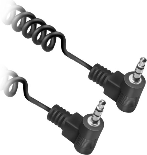 SBS Καλώδιο Ήχου 3.5mm male - 3.5mm male Μαύρο 0.75m JACK90SPIR075