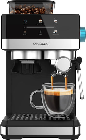 Cecotec Power Automatic Espresso Machine 1350W Pressure 20bar with Grinder Black