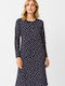 Cherry Winter Damen Nachthemd Dark Blue