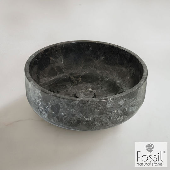 Fossil Thalo Επικαθήμενος Νιπτήρας Μαρμάρινος 39x39x10cm Breccia Grey Fossil Thalo Επικαθήμενος Νιπτήρας Μαρμάρινος 39x39x10cm Breccia Grey