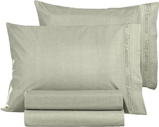 Guy Laroche Color Plus Pillowcase Set with Envelope Cover Khaki 50x70cm.