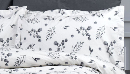 Dimcol Σετ Μαξιλαροθήκες με Φάσα Grey 50x70εκ.
