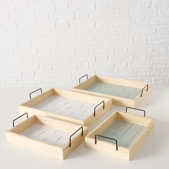 Msa Δισκος 2/ass Set/2 Λευκο Πρασινο 31χ20χ8cm 41x30x8cm