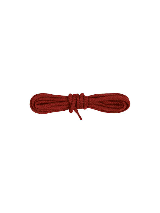 Bergal Round Cord Laces Red 75cm Χοντρα Στρογγυλα Κορδονια Χρωμα Κόκκινα 75 Εκατοστα 100% Βαμβάκι Δεν Λύνονται