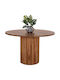 Rund Tisch Speisesaal Holz Teak 130x130x79cm