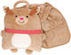 Rucksack Tasche Rentier Decke Beige Reindeer 1x1,2x10cm