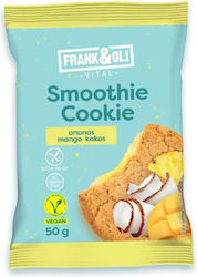 Frank & Oli Smoothie Cookie Pineapple Mango & Coconut Μαλακό Μπισκότο Βρώμης Ανανά Μάνγκο & Καρύδα 50g
