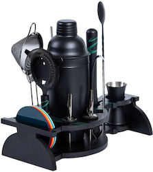 Arvada Shakerpro Portable Cocktail Set Boston Style Black 14 Pieces Bartender Accessories Home Professional Use Ideal Gift Black