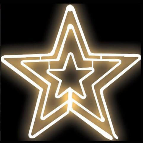 Fos me Plastic Illuminated Christmas Decorative Star 80x80cm