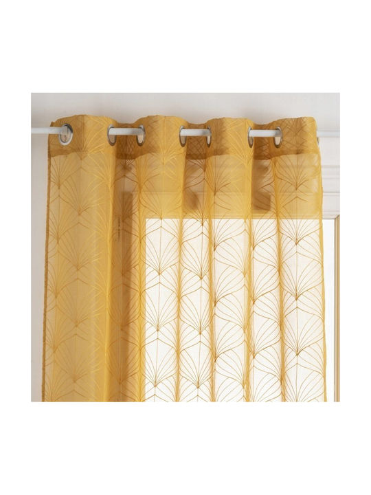 Atmosphera Mia Orange Curtain with Grommets 140x240cm