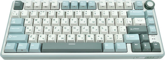 Royal Kludge R75 Ασύρματο Gaming Μηχανικό Πληκτρολόγιο 75% με Custom Brown διακόπτες και RGB φωτισμό (Αγγλικό US) Γκρι