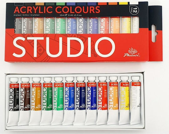 442913 Acrylfarben 12 Stück X 12ml Pack