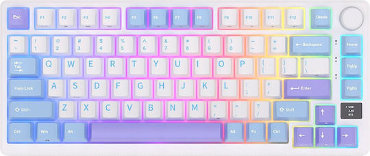 Royal Kludge RK-M75 Wireless Gaming Mechanical Keyboard 75% with Custom Brown switches and RGB lighting (English US) Blue