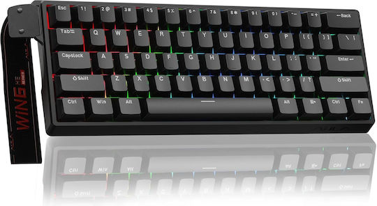 Aula Win60 Ηall Effect Gaming Πληκτρολόγιο 60% με RGB φωτισμό (Αγγλικό US) Γκρι
