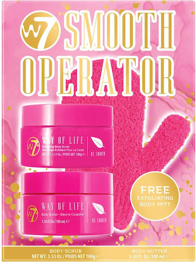 W7 Cosmetics Smooth Operator Pink Skin Care Set for Moisturizing & Brightening 2pcs