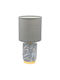 Keskor Ceramic Table Lamp for Socket E14 with Gray Shade and Base