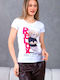 Bluza Damă Tricou Alb