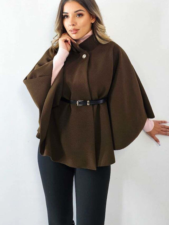 Γυναικεία Κάπα Brown Oversized