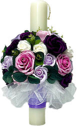Wedding Candle Roses Eucalyptus