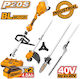 Ingco CSTLI2040386 3 in 1 Battery Garden Multi Tool Pole Saw Lawnmower Hedge Trimmer Attachment