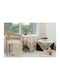 Liolios Home Checkered Linen Set 3pcs Beige 85x85cm