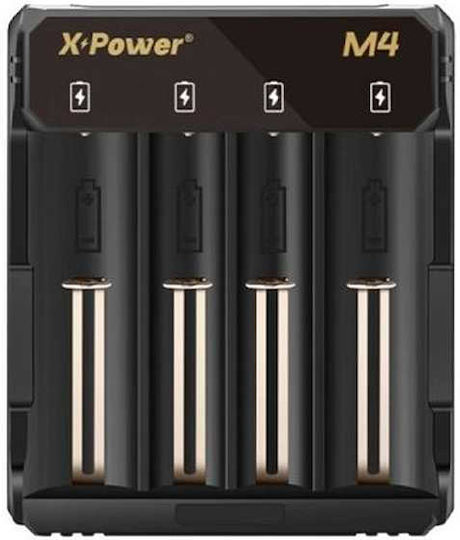 M4 USB Charger Batteries Size 18650/21700/16340/26650/14500