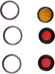 Iphone 15 Pro Max Camera Lens + Rings Set 3 Pcs Titanium White