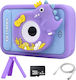 Cameră Pentru Copii Smartic Hd Rezoluție 1080p Baterie 600mah Ecran 2.4 Inch Card Memorie 32 Gb Jocuri Incorporate Mp3 Mod Selfie Usb Type-c Violet