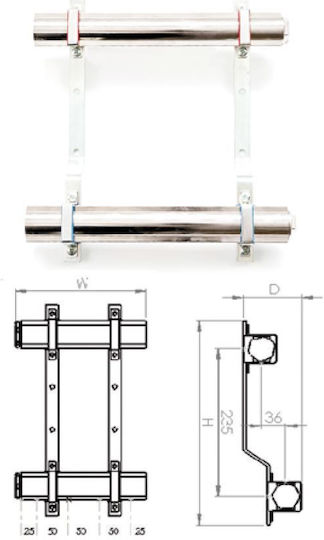Sigma-li Месингов Разпределител 509x325x87mm Rm-10