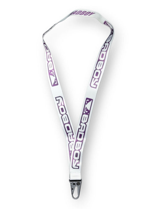 Μπρελόκ Λουράκια Λαιμού Badboy Logo Trn Lanyard White Purple