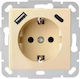 Liregus Single Walled Power Socket with 2 USB Ports