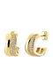 Earrings made of Silver Gold Plated with Stones