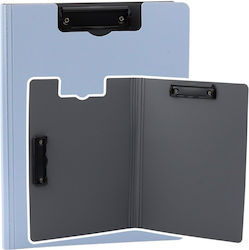 Light Blue Plastic A4 Clipboard Two Clips