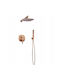 Invena Built-in Mixer & Shower Head Set for Shower Copper