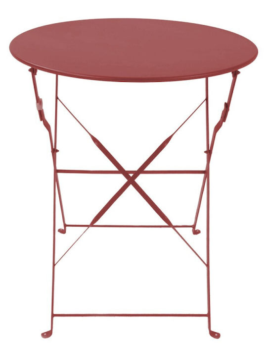 Bistro Sitting Room Outdoor Foldable Metal Tabl...