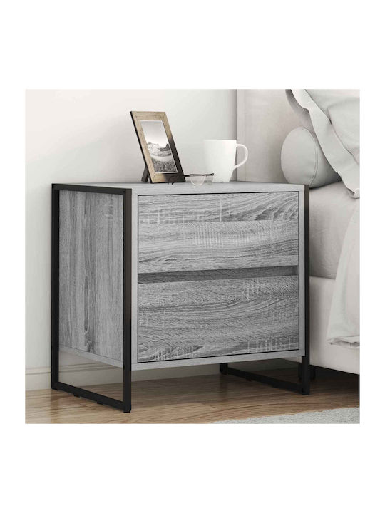 Noptiere Gri 2buc 50x39.5x50cm