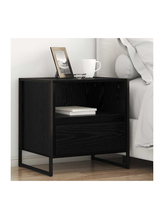 Noptiere Negre 2buc 50x39.5x50cm