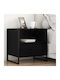 Noptiere Negre 2buc 50x39.5x50cm