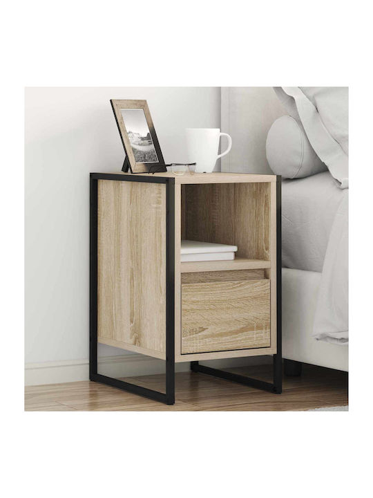 Wooden Brown Bedside Table 39.5x30x50cm