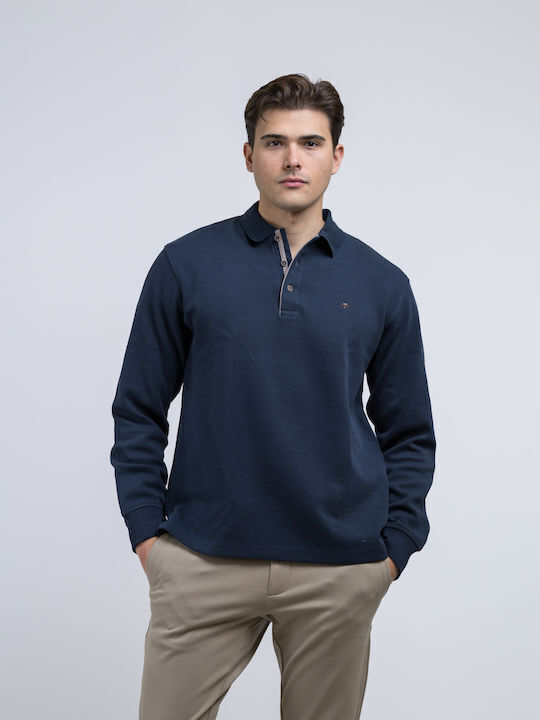 Makis Tselios Fashion Polo Μπλούζα Navy Μπλε