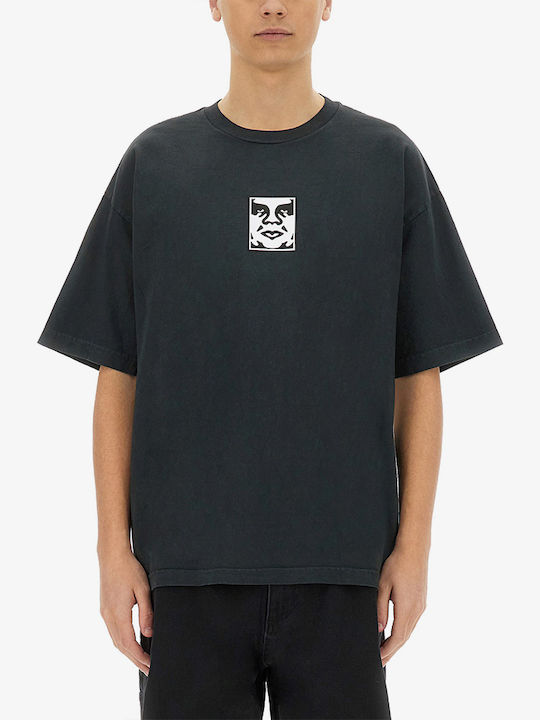 Obey Тениска Прашно Черен